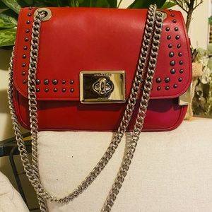Red coach evening bag